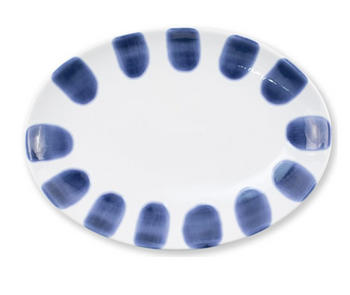 Vietri Santorini Dot Small Oval Platter